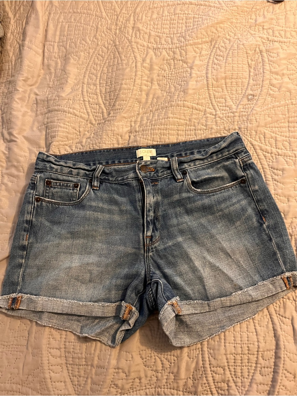 J. Crew Medium Blue Denim Roll-Cuff Women's Shorts